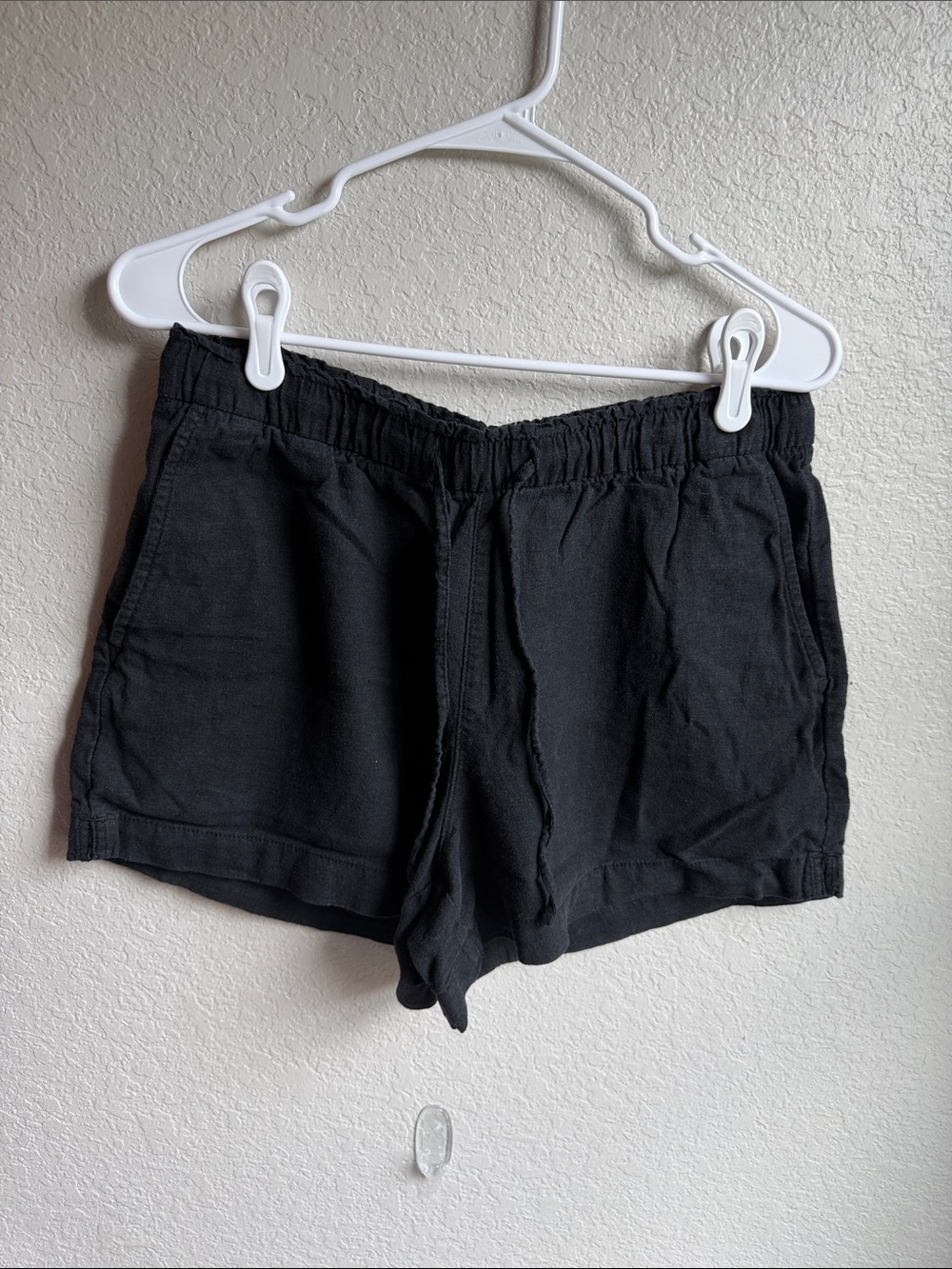 GAP Black High-Waist Casual Drawstring Shorts